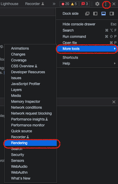 Chrome DevTools debugging for Cumulative Layout Shift (CLS)