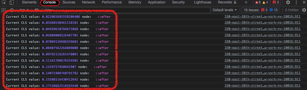 JavaScript debugging for Cumulative Layout Shift (CLS)